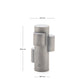 Lampada da tavolo portatile a LED Adrina in metallo grigio chiaro con finitura spazzolata