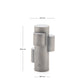 Lampada da tavolo portatile a LED Adrina in metallo grigio chiaro con finitura spazzolata