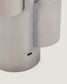 Lampada da tavolo portatile a LED Adrina in metallo grigio chiaro con finitura spazzolata