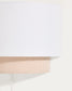 Applique da parete Bianella in cotone e velluto a coste beige 30 cm