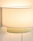 Applique da parete Bianella in cotone e velluto a coste turchese 30 cm