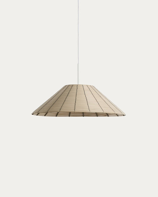 Paralume per lampada da soffitto per esterni Saranella in rattan sintetico grigio chiaro Ø 50 cm