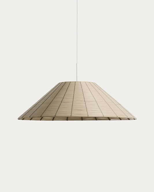 Paralume per lampada da soffitto per esterni Saranella in rattan sintetico grigio chiaro Ø 70 cm
