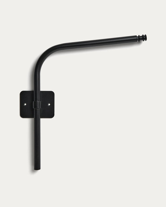 Supporto da parete per lampade portatili Nali in metallo verniciato nero
