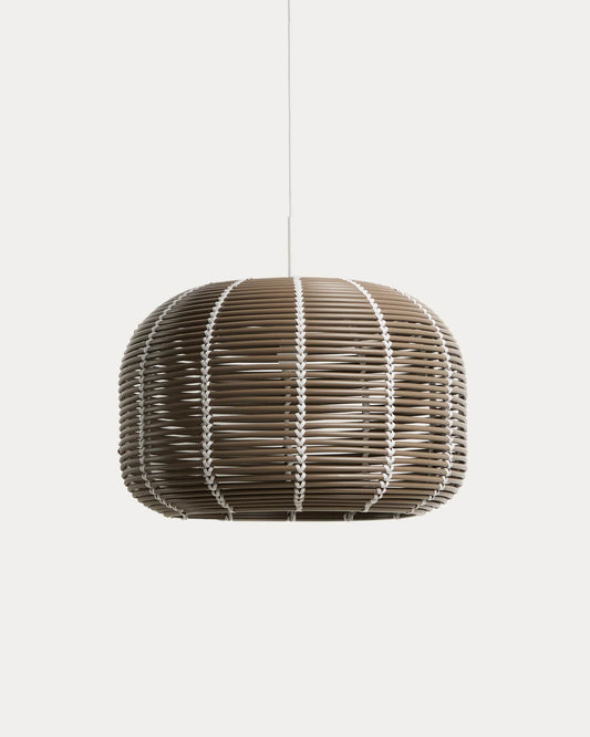 Paralume per lampada da soffitto per esterni Garoina in rattan sintetico tortora Ø 50 cm