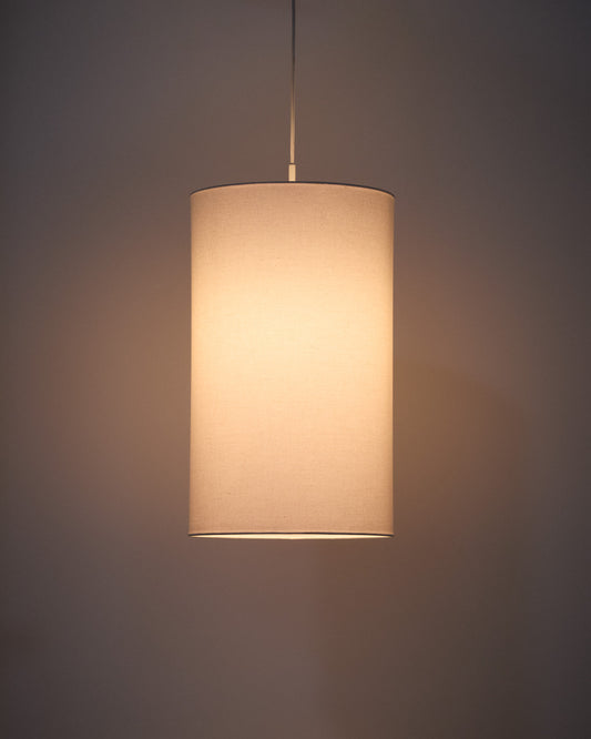 Paralume per lampada da soffitto Niani in cotone color avorio Ø 30 cm