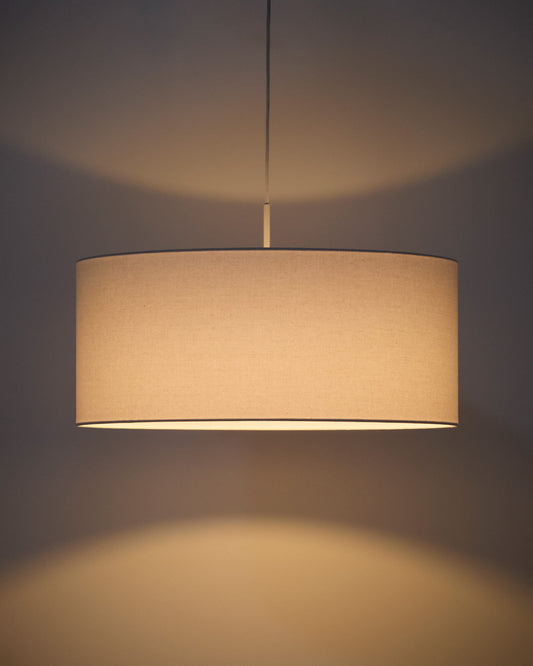Paralume per lampada da soffitto Niani in cotone color avorio Ø 60 cm