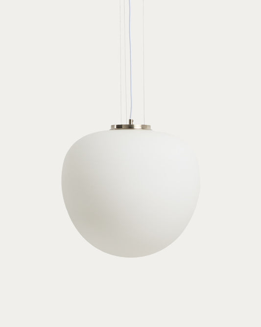 Lampada da soffitto Ardali in vetro fumé e acciaio con finitura spazzolata Ø 40 cm
