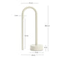 Lampada da tavolo portatile Bow in alluminio grigio