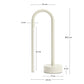 Lampada da tavolo portatile Bow in alluminio grigio