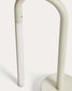 Lampada da tavolo portatile Bow in alluminio grigio