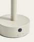 Lampada da tavolo portatile Bow in alluminio grigio