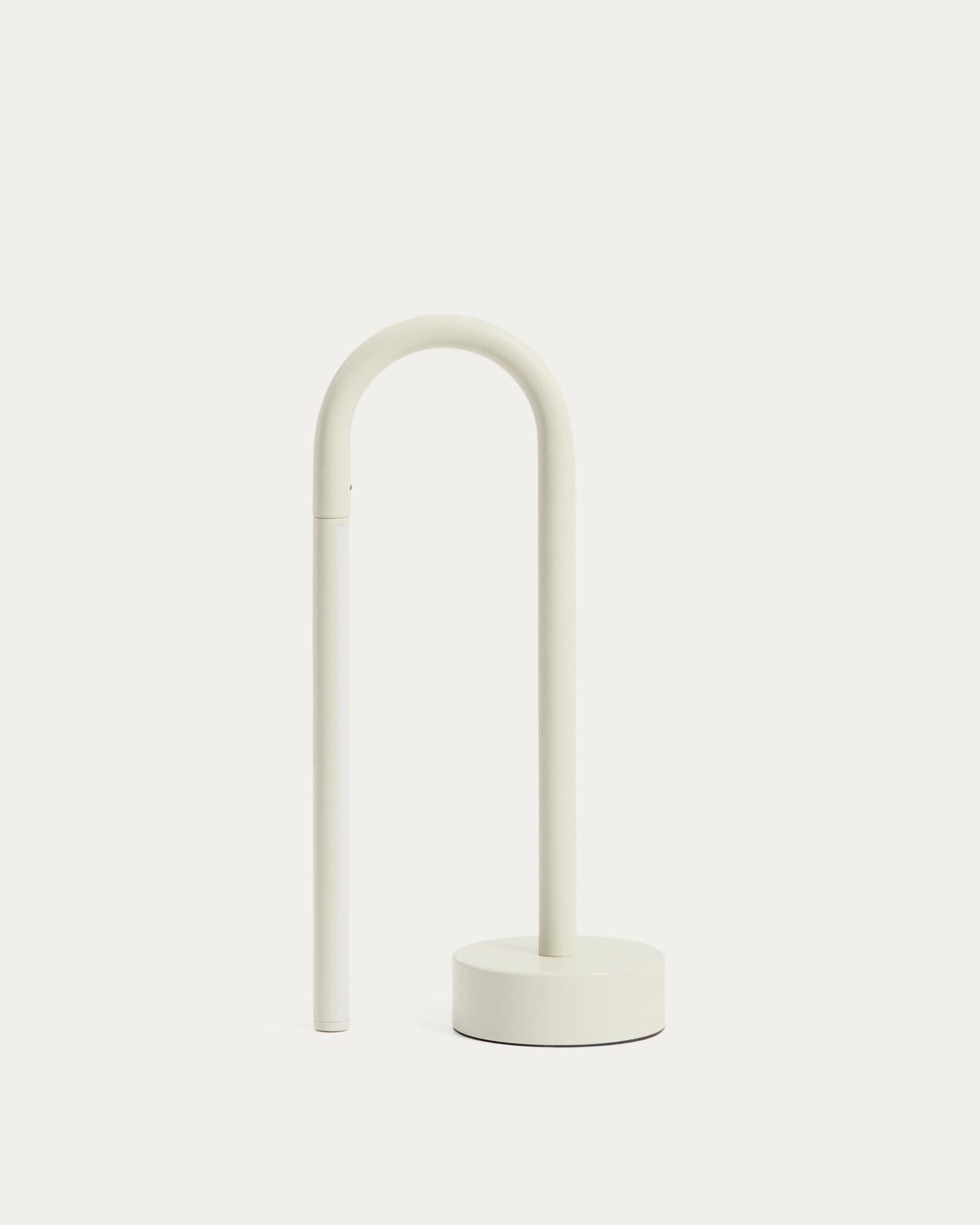 Lampada da tavolo portatile Bow in alluminio grigio