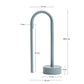 Lampada da tavolo portatile Bow in alluminio blu