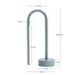 Lampada da tavolo portatile Bow in alluminio blu