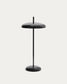 Lampada da tavolo portatile Porte in alluminio nero