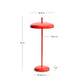 Lampada da tavolo portatile Porte in alluminio rosso