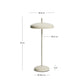Lampada da tavolo portatile Porte in alluminio grigio chiaro