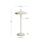 Lampada da tavolo portatile Porte in alluminio grigio chiaro