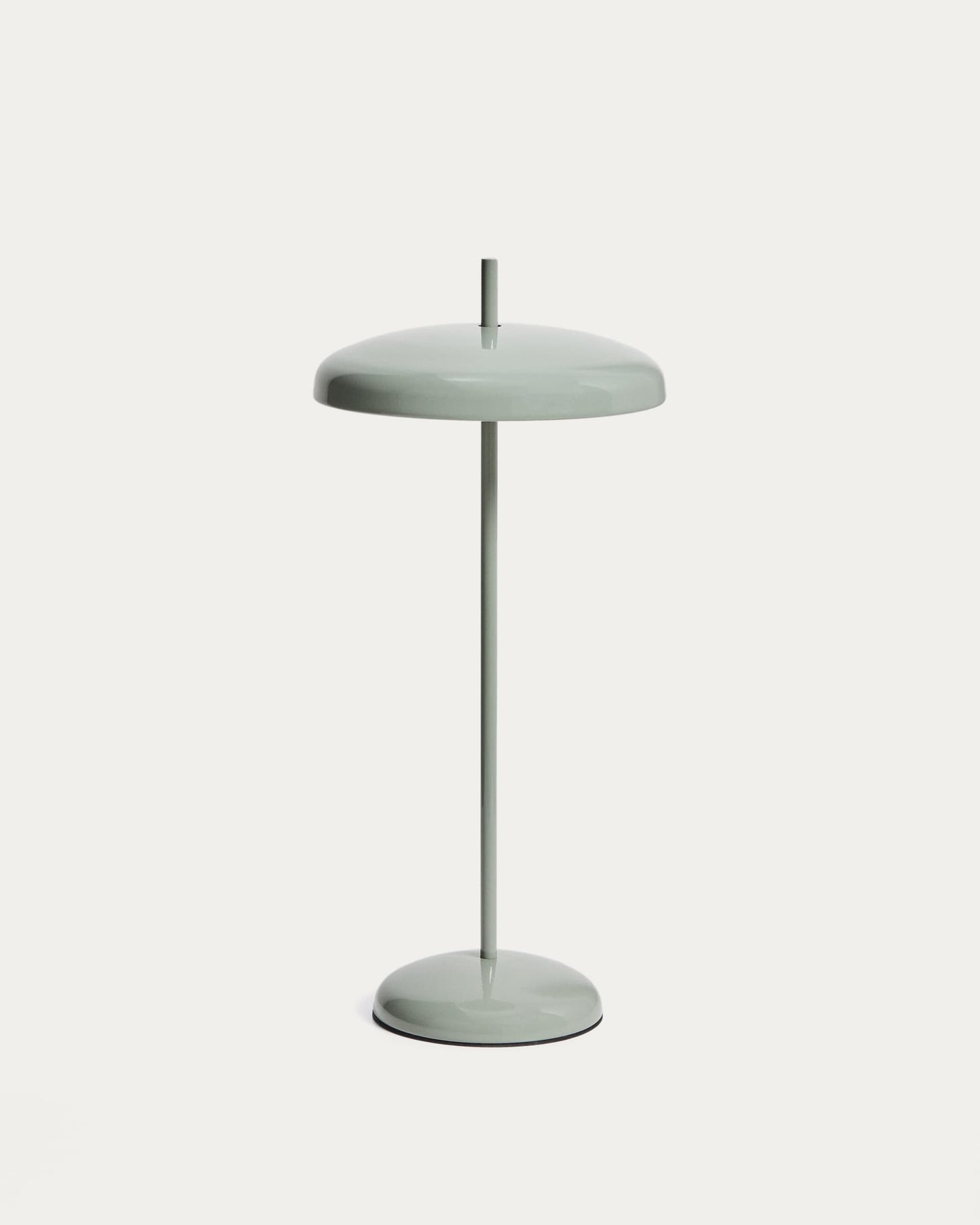 Lampada da tavolo portatile Porte in metallo verde chiaro