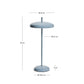 Lampada da tavolo portatile Porte in alluminio blu