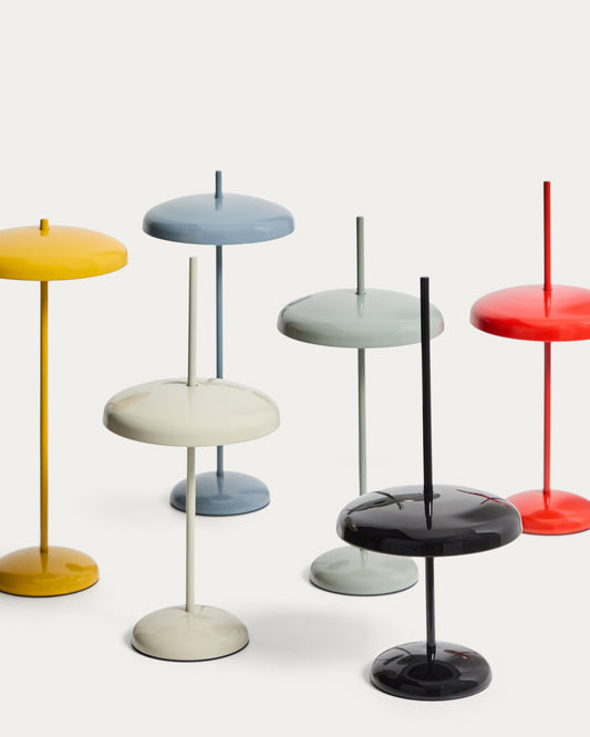 Lampada da tavolo portatile Porte in alluminio blu