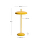 Lampada da tavolo portatile Porte in alluminio giallo