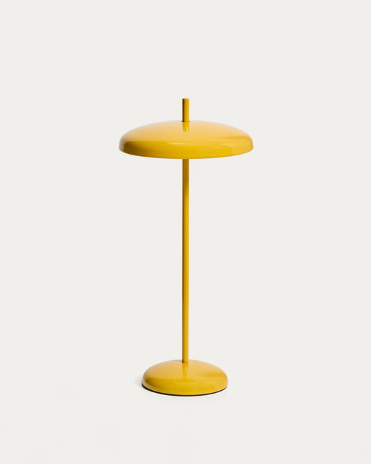 Lampada da tavolo portatile Porte in alluminio giallo