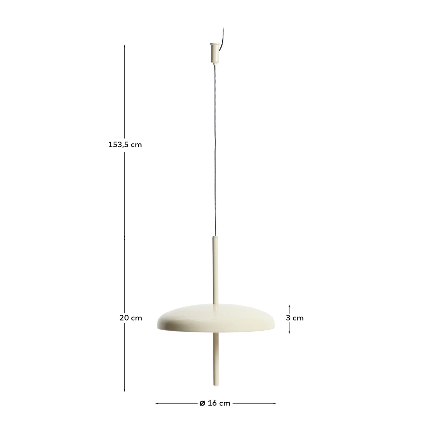 Lampada da soffitto portatile Porte in alluminio grigio chiaro Ø 16 cm