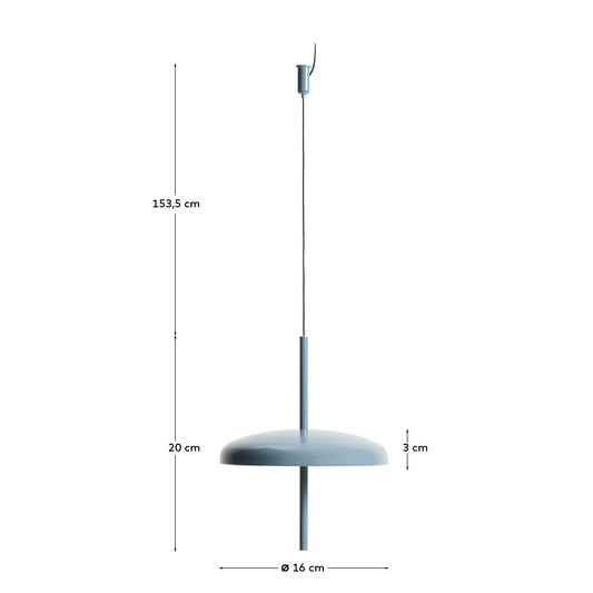 Lampada da soffitto portatile Porte in alluminio blu Ø 16 cm