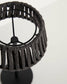 Lampada da tavolo solare per esterni Aldet in corda piatta con base in metallo nero