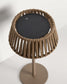Lampada da tavolo solare per esterni Aldet in corda piatta con base in metallo beige