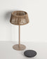 Lampada da tavolo solare per esterni Aldet in corda piatta con base in metallo beige