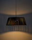Paralume per lampada da soffitto Aldet in corda piatta nera Ø 46 cm