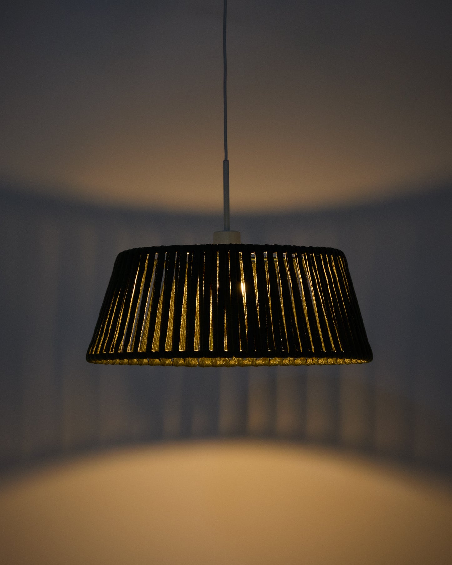Paralume per lampada da soffitto Aldet in corda piatta verde Ø 46 cm