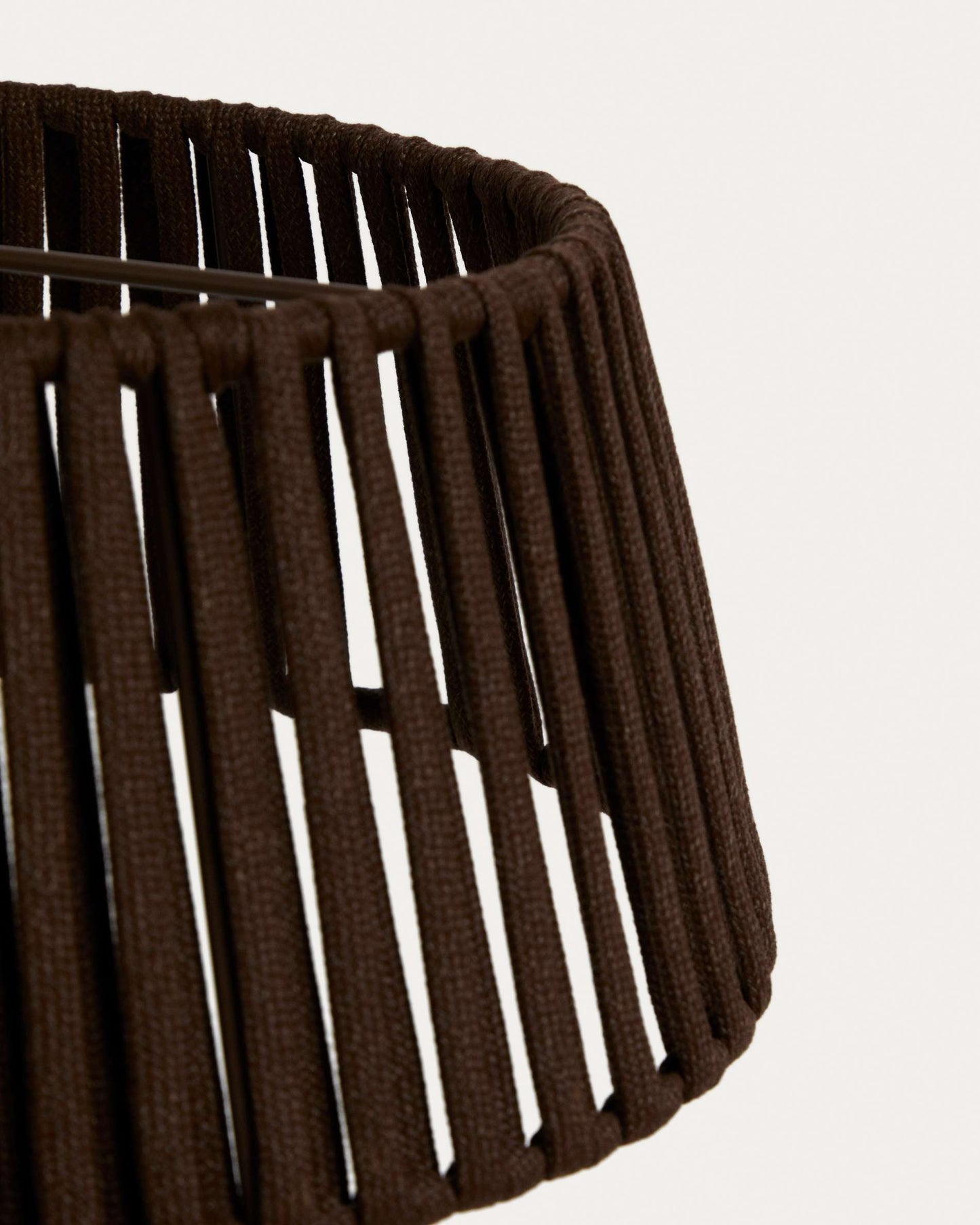 Paralume per lampada da soffitto Aldet in corda piatta marrone Ø 46 cm