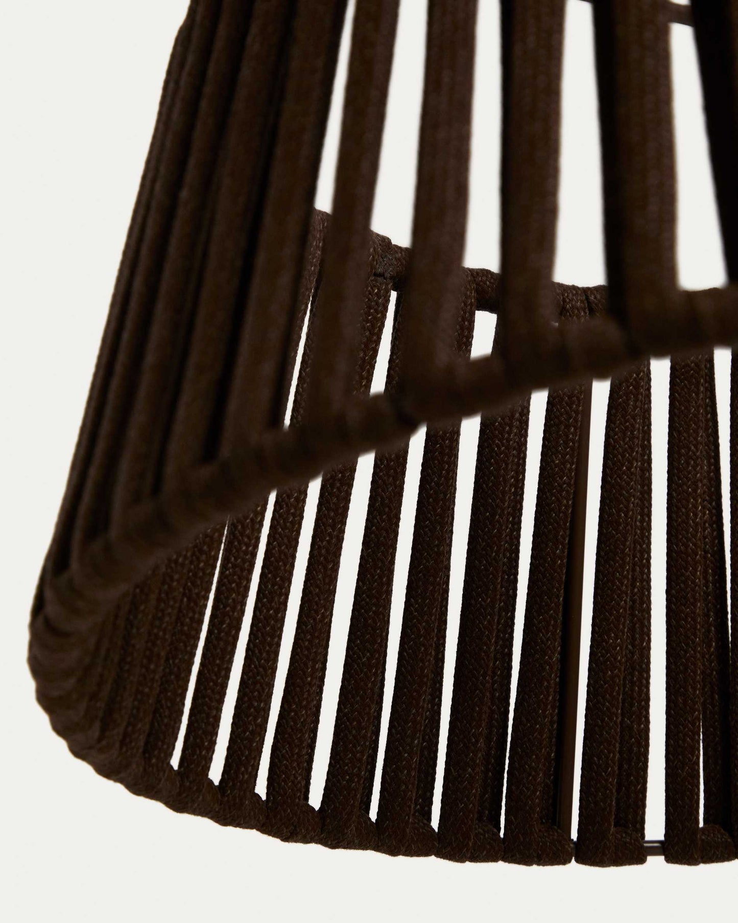 Paralume per lampada da soffitto Aldet in corda piatta marrone Ø 46 cm