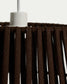 Paralume per lampada da soffitto Aldet in corda piatta marrone Ø 46 cm