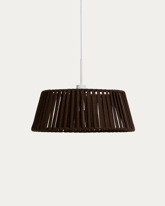 Paralume per lampada da soffitto Aldet in corda piatta marrone Ø 46 cm