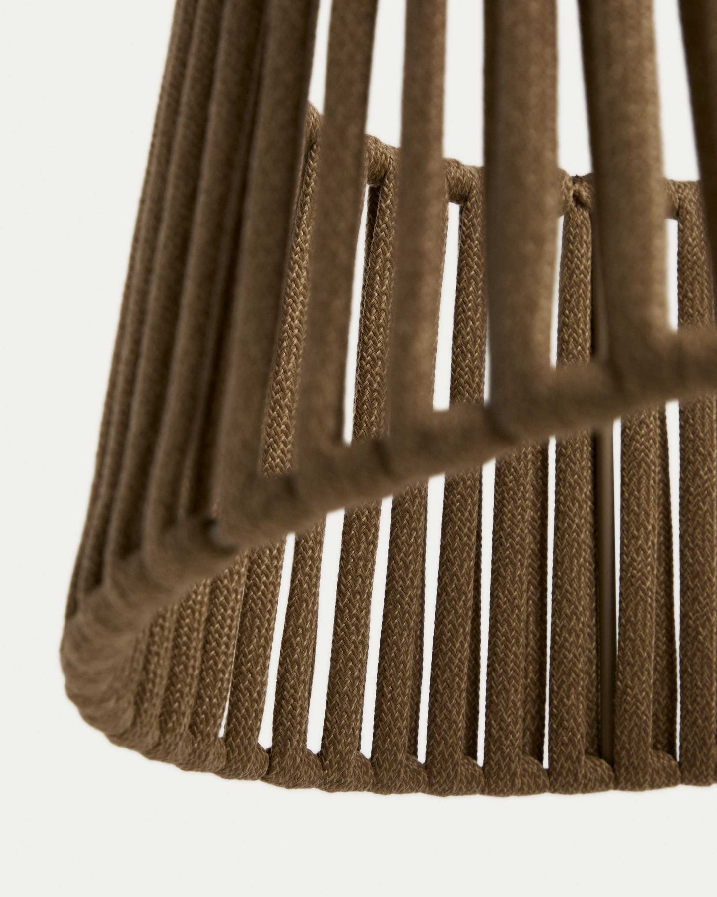 Paralume per lampada da soffitto Aldet in corda piatta beige Ø 46 cm
