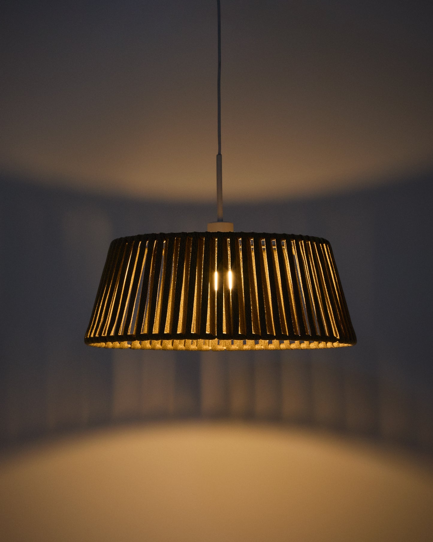 Paralume per lampada da soffitto Aldet in corda piatta beige Ø 46 cm