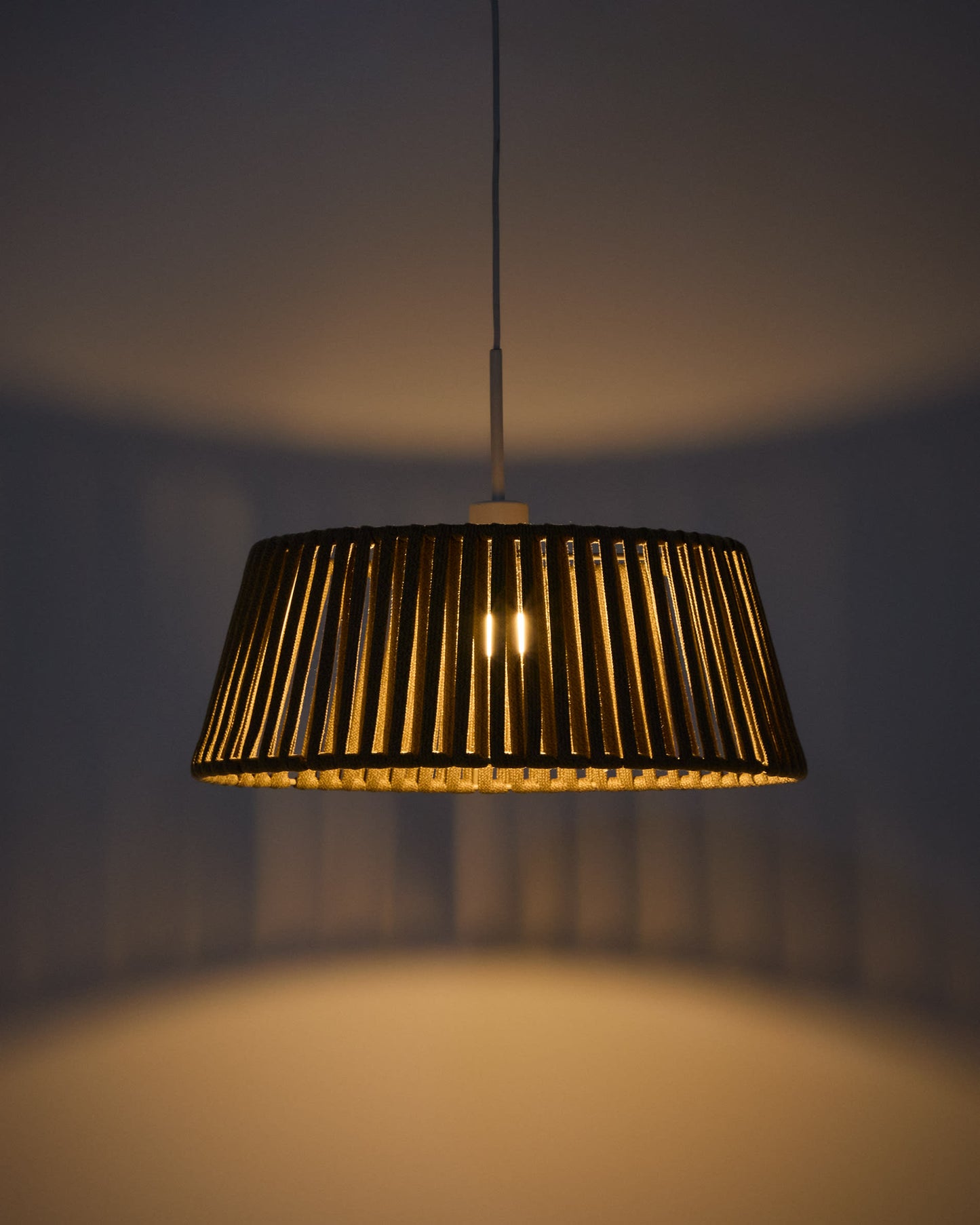 Paralume per lampada da soffitto Aldet in corda piatta beige Ø 46 cm