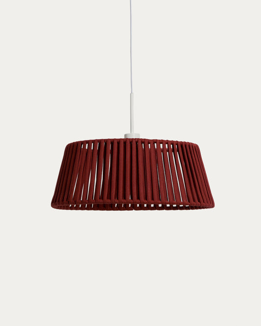 Paralume per lampada da soffitto Aldet in corda piatta color terracotta Ø 46 cm