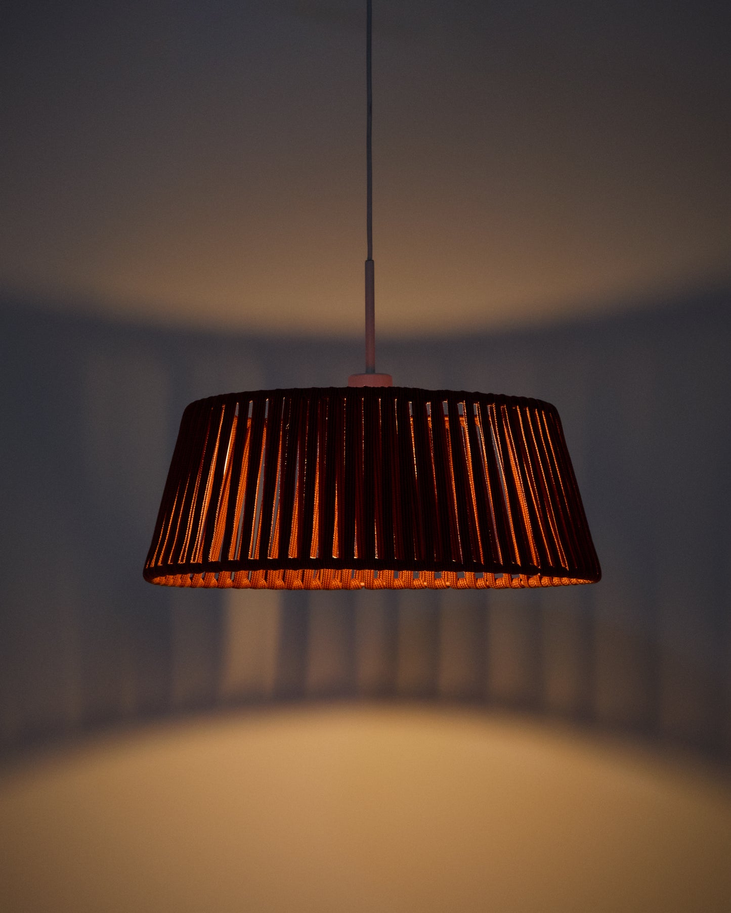 Paralume per lampada da soffitto Aldet in corda piatta color terracotta Ø 46 cm