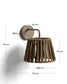 Applique da esterno Aldet in corda piatta e metallo beige