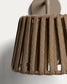 Applique da esterno Aldet in corda piatta e metallo beige