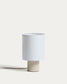 Lampada da tavolo Eshe in ceramica con finitura beige