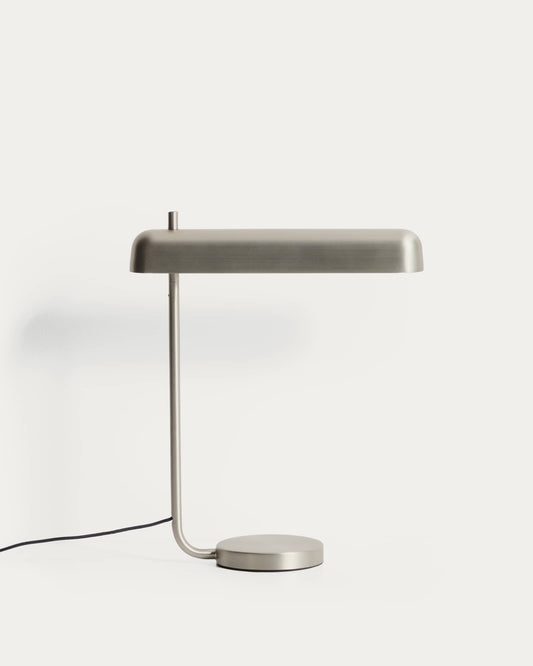 Lampada da tavolo Nelaia con finitura grigia