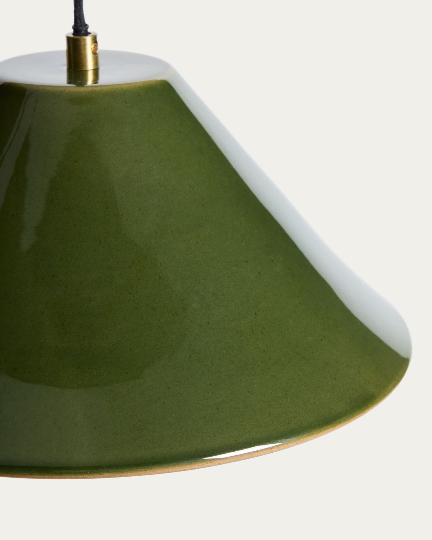 Lampada da soffitto Ceren in ceramica verde 29 cm