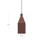 Lampada da soffitto Peralta in metallo verniciato color terracotta Ø 15 cm